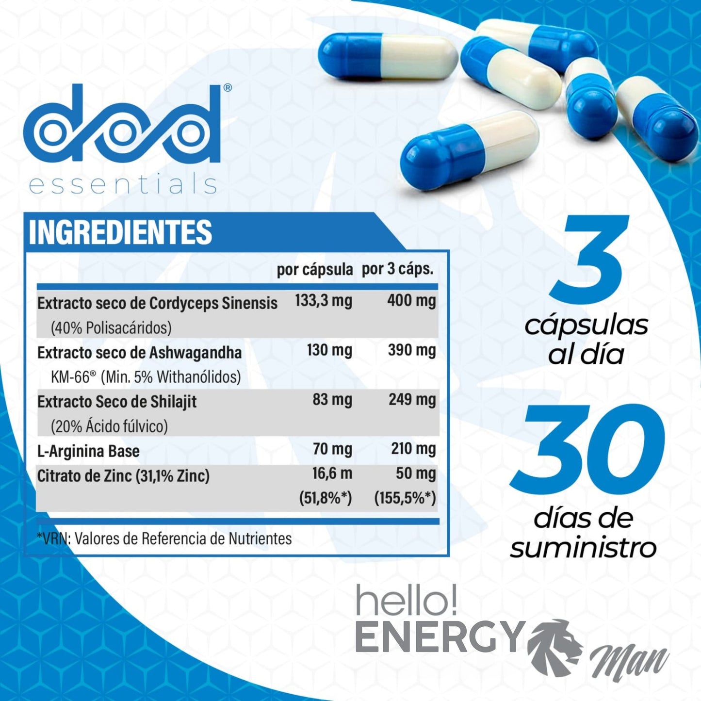 Hello! ENERGY Man, Ayuda a mejorar el deseo del hombre