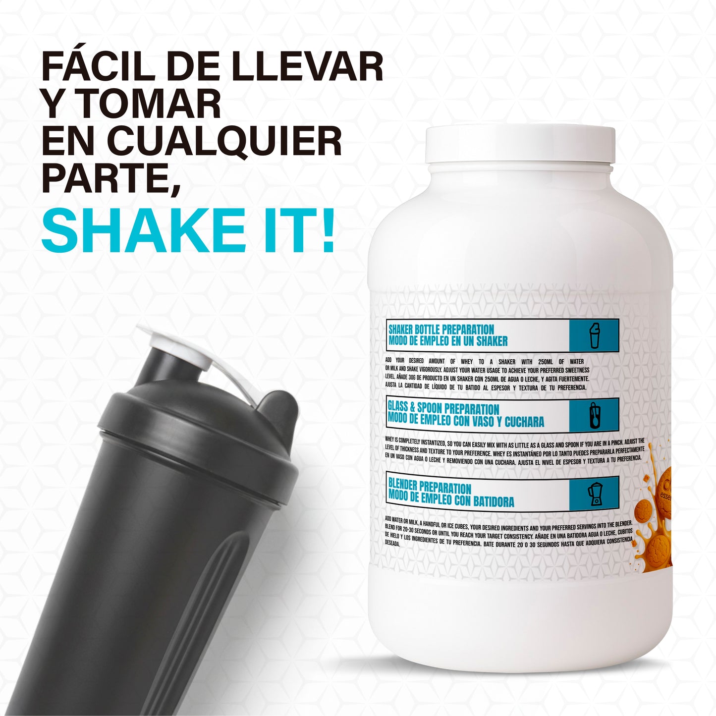 DoD Essentials Pure Whey Isolate 84% proteína+Colágeno hidrolizado+Creatina+Glutamina Con probióticos y enzimas digestivas Baja en lactosa y azúcares Recuperación
